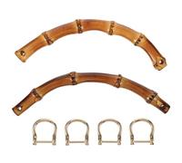 CIYODO Manici per Borse in Lega a Forma di Bacchetta bambù 2 Pezzi, Manici di Ricambio Eleganti e Resistenti per Borse da Spiaggia e Clutch, per Fai da Te e Shopper