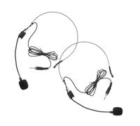 CIYODO Microfono a Archetto Cablato in Ferro Nichelato e Pvc Portatile 2 Pezzi Spina 3,5mm, Amplificazione Vocale Chiara per Presentazioni e Discorsi