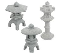 CIYODO Mini Pagoda Statua Lanterna Set Decorazione Paesaggio Giapponese Per Giardino Cortile Balcone
