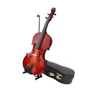 CIYODO Mini Strumento Musicale Violino Artigianato Decorazione Da Tavolo Puntelli Fotografici Marrone Realizzato in Materiale Sicuro Durevole Elegante Casa Ufficio