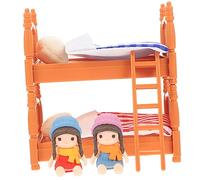 CIYODO Miniatura Letto per Casa delle Set Miniatura con Due Letti Coperte e Cuscini Decorazione per Cameretta Bambina e Casa Gabby