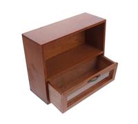 CIYODO Mobiletto da Scrivania in Legno con Cassetto Trasparente Organizer per Gioielli e Cancelleria Design Vintage Resistenti e Pratici per Ufficio e Casa