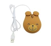 CIYODO Mouse Da Gioco Per Laptop Silenzioso Design Ergonomico a Forma Di Orsetto, Mouse Usb Ottico Cablato Per Ufficio e Gaming, Rotellina Antiscivolo Per Uso Prolungato