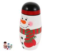 CIYODO Neve Matrioska Nidificanti Per Decorazioni Invernali Figurine Per Natale Neve Natale Natale Peluche Neve