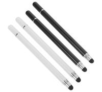 CIYODO Penna Stilo Attiva 3 in 1 Punte Disco Silicone e Punta Fine Set da 4 Pezzi Bianco e Nero per Tablet e Telefoni Touchscreen senza Alimentazione per Disegno e Scrittura in