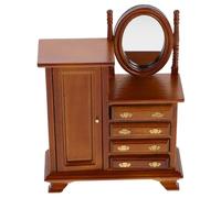 CIYODO per la casa delle per camera da letto delle mini cassettiera in legno Mini decorazione in miniatura Mini comò Marrone chiaro