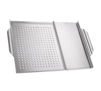 CIYODO Piastra Barbecue Quadrata in Acciaio Resistente e Antiaderente Forata per Grigliate all Aperto Leggera Rapido Smaltimento dei Liquidi per Cottura Uniforme di Piccoli e Verdure