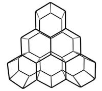 CIYODO Porta Bottiglie di Vino da Terra in Ferro Nero Design a Nido D'ape, Scaffale Espositore Compatto e Salvaspazio per Bottiglie da Cucina e Sala da Pranzo