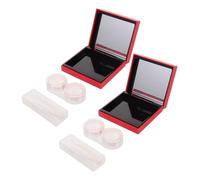 CIYODO Porta Lenti Contatto Doppio Scomparto Custodia per Lenti Contatto Finestra Trasparente Leggero e Portatile per Uso Quotidiano e Viaggi Kit di Conservazione