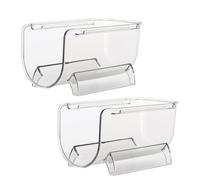 CIYODO Portabottiglie Impilabile Per Vino Espositore Per Bottiglie Organizer Per Frigorifero Design Compatto in Plastica Trasparente Per Appartamenti e Bar Set Da 2 Pezzi