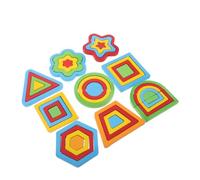 CIYODO Puzzle Montessori Legno per Educativo con Geometriche e Colori Vivaci Abbinamento e Ordinamento per Apprendimento Prescolare Compleanno per Ragazzi e Ragazze