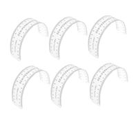 CIYODO Righello per Sopracciglia in PVC Trasparente Flessibile Set da 6 Pezzi Strumento per Mappatura e Bilanciamento Sopracciglia Guida Portatile per Trucco e Tatuaggi Viso