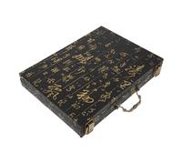 CIYODO Scatola Espositiva in Legno Per Tessere Mahjong Custodia Organizer Vintage Di Capacità Per Gioco Tradizionale Cinese 33,5x26 Cm