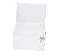 CIYODO Scatola in Acrilico per Suggerimenti con Lucchetto e Portacartello Scatola per Donazioni Urna Elettorale per Concorsi di Biglietti Fondi