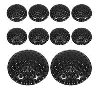 CIYODO Set 10 Cuscinetti Fermaporta in Silicone Nero Rotondi 2" Autoadesivi Paraurti per Porte Protezione Pareti Riduzione Rumore per Uso Domestico e Ufficio