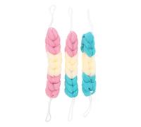 CIYODO Set 3 Pezzi Asciugamani da Bagno Bifacciali per Scrub Corpo Striscia Lunga per la Pulizia della Schiena Collo e Spalle Leggeri e Resistenti Adatti per Uso Quotidiano e Viaggi