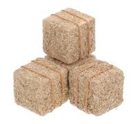 CIYODO Set 4 Pezzi Mini Pagliaio Decorativo in Legno 2X2X2 CM Corda Balle di Fieno Finte per Micro Paesaggi Casa delle Bambole e Decorazioni Fai da Te