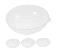 CIYODO Set 4 Pezzi Vassoi di Pesata in Plastica per Bilance Digitali da Cucina Capacità Generosa e Graduazioni Marcate, per Progetti di Cottura e Ricette