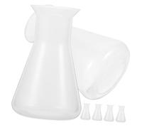 CIYODO Set 6 Beute Coniche da Laboratorio in Plastica Pp 100 Ml, Palloni Graduati Erlenmeyer senza Coperchio, Resistenti e Precisi per Chimica e Uso Domestico
