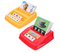 CIYODO Set Di 2 Maccchine Di Carte Educative Per L'apprendimento Precoce Dell'inglese Per Bambini Lettere D'alfabeto in Plastica Leggera E Resistente