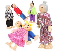CIYODO Set Di Figure in Legno Per Casa Delle Bambole Piccole Figure Di Famiglia Personaggi Per Giochi Di Ruolo
