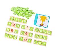 CIYODO Set Di Giochi Di Ortografia in Legno Puzzle Dell'alfabeto Giocattolo Per Bambini Parole Illustrate Gioco Di Abbinamento Di Lettere Sviluppo Cognitivo