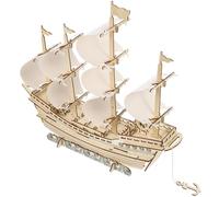 CIYODO Set Di Kit Per Costruire Modelli Di Barche A Vela Puzzle 3d Educativi Da Assemblare Di Barca A Vela in Legno Da Tavolo