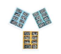 CIYODO Set di Puzzle per Cervello in Metallo 24 Pezzi Gioco da Tavolo Rompicapo a Anelli Multi-Stile per e Adulti Giocattolo Intellettivo per Stimolare il Pensiero Colore Colore Casuale