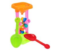 CIYODO Set Giocattoli da Spiaggia per Ruota Idraulica e Clessidra in Plastica Colorata, Gioco Interattivo per Sabbia e Acqua, Leggero e Portatile per Attività All'aperto Colore Casuale