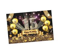 CIYODO Sfondo Fotografico Palloncino Stampato Per Compleanno Design A Diamante 15 Resistente in Vinile Leggero E Durable Per Ospiti Familiari E Amici