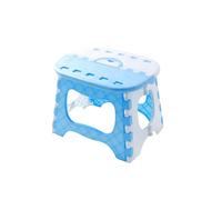 CIYODO Sgabello Plastica Blu con Maniglia Portatile Sgabellino per Adulti Rialzo per Bagno Cucina Giardino e Capacità Carico Elevata