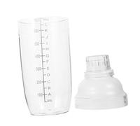 CIYODO Shaker da Cocktail Trasparente con Misurino Integrato Bicchiere per Miscelare Bevande e Tè al Latte Plastica Resistente e Antigoccia per Ricette Accurate