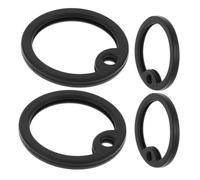 CIYODO Silenziatori per Targhette Identificative in Silicone Nero e Adattamento per Collari 4 Pezzi Forma Rotonda Riduzione Rumore per Cani Militari
