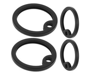CIYODO Silenziatori per Targhette Identificative in Silicone Nero e Adattamento per Collari 4 Pezzi Forma Rotonda Riduzione Rumore per Cani Militari