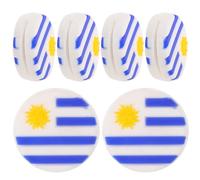 CIYODO Smorzatori di Vibrazioni per Racchetta da Tennis in Silicone a Forma di Fiore 6 Pezzi Bandiera Uruguay, Ammortizzatori Leggeri e Portatili per Controllo Migliorato e Comfort,