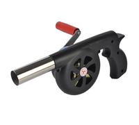 CIYODO Soffiatore Manuale per Barbecue Portatile con Manico Staccabile e Resistente al Calore Strumento Pratico per Campeggio e Braciere Plastica Durevole con Turbina Interna per