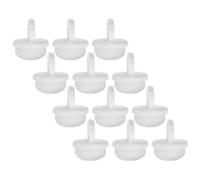 CIYODO Spazzola per Unghie Setole Morbide in Nylon Bianca 12 Pezzi e Manico Corto in Plastica per Pulizia Precisa e Protezione Delicata, per Kit Unghie e Preparazione Quotidiana