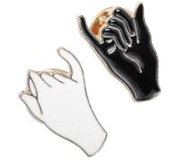 CIYODO Spilla a Forma di Pugno 2 Pezzi in Lega per Decorazione e Fissaggio Abiti, Colore Bianco, Stile Elegante, Adatta per Sciarpe e Abiti