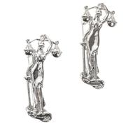 CIYODO Spilla da Bavero Elegante Accessorio Stile Antico 2 Pezzi in Lega Argento Scultura Greca della Vittoria per Abito da Uomo e Donna, per Riunioni Importanti