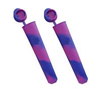 CIYODO Stampi per Ghiaccioli in Silicone 2 Pezzi con Coperchio, Flessibili e Riutilizzabili, Stampo Manuale per Gelato Fai da Te in Frigorifero, per Ricette di Yogurt e Frutta Congelata