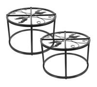 CIYODO Supporto per Mangiatoia per Galline in Metallo Antiruggine 2 Pezzi Struttura Stabile a 4 Gambe Accessori per Pollaio per Alimentazione e Abbeveraggio di Avicoli