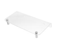 CIYODO Supporto per Monitor Base Antiscivolo in Acrilico del Computer Rialzo per Monitor Scrivania e Struttura in Acciaio Inossidabile per Organizzazione Spazio Ufficio