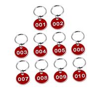 CIYODO Targhette Numeriche Per Chiavi Con Anello 10 Targhe Metalliche Identificative Con Numeri Da 1 A 10 Etichette Portachiavi Resistenti E Impermeabili