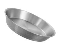 CIYODO Teglia da Forno Rotonda Acciaio Inossidabile Antiadente per Torte Biscotti e Pizza Design Incline per Facile Rimozione Resistente e Facile da per Uso e Cucine Professionali