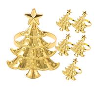 CIYODO Tovagliolo Natale Anello Porta Tovaglioli A Forma Di Albero Di Natale in Lega Di Robusto Decorazioni Per Tovaglioli Per Riunioni Di Famiglia