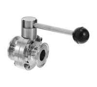 CIYODO Valvola Farfalla Sanitaria in Acciaio Inossidabile con Leva e Fissaggio Rapido per Controllo Flusso in Irrigazione Fermentazione Birra Latte e Farmaceutica