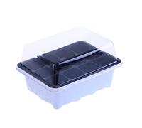 CIYODO Vassoio di Coltivazione 12 cavità Coperchi Trasparenti per Vivaio Scatola da Giardinaggio per Germogli Bonsai 18x14x6 Cm