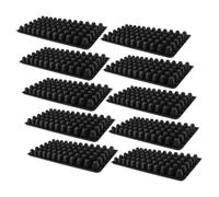 CIYODO Vassoio di Coltivazione per Germogli 72 Fori in PVC Nero, Set da 10 Pezzi, per Giardinaggio e Avviamento Semi, Ventilazione a Griglia e Radici Protette dal Marciume, Leggero e Resistente