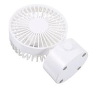 CIYODO Ventilatore da Tavolo Piccolo USB Testa Oscillante, Ricaricabile, in Plastica Bianca, per Un'atmosfera in Casa o Durante lo Sport Indoor