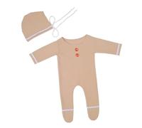 CIYODO Vestito Natalizio Per Ragazzo Ragazza Set Completo Con Tutina a Maniche Lunghe e Cappello, Body Natalizio Per Neonata, Abbigliamento Fotografico Confortevole Per Festa Di Natale